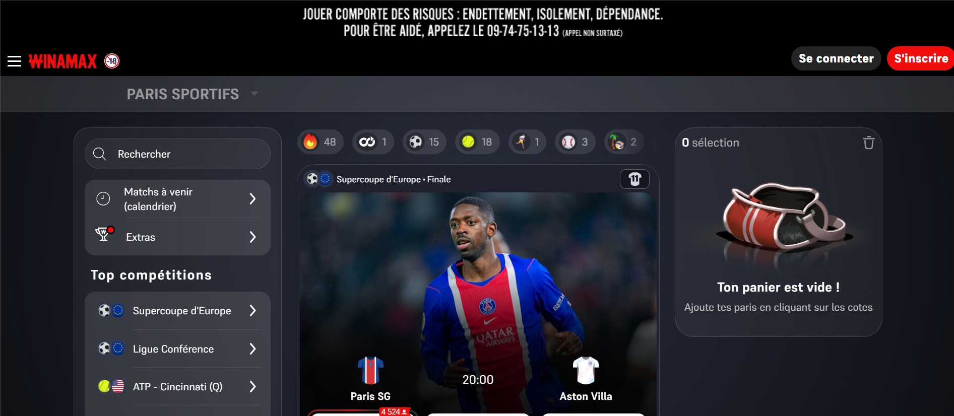 Winamax sportweddenschappen